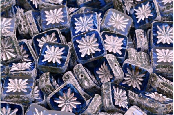 TCB Squared Kiwi Beads 10x10mm - Image 1