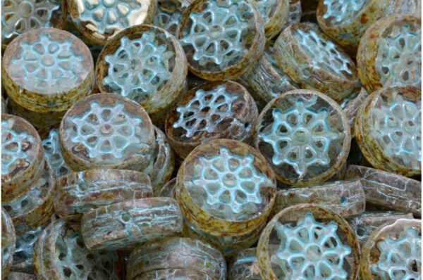 TCB Wheel Coin Beads 12x12mm - Image 1