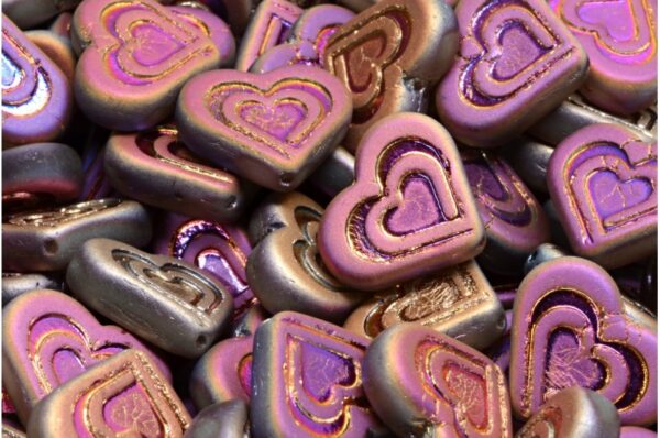 Heart In Heart Beads 14x16mm - Image 1