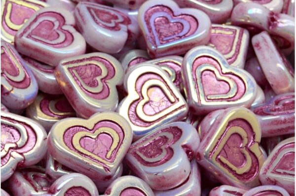 Heart In Heart Beads 14x16mm - Image 1