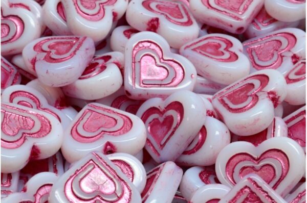 Heart In Heart Beads 14x16mm - Image 1