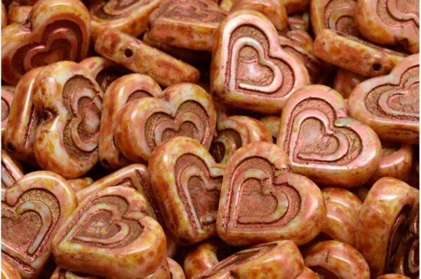 Heart In Heart Beads 14x16mm - Image 1