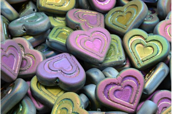 Heart In Heart Beads 14x16mm - Image 1