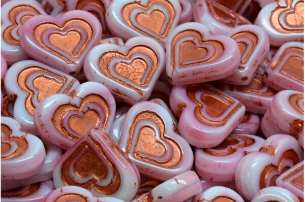 Heart In Heart Beads 14x16mm - Image 1