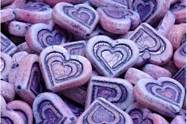 Heart In Heart Beads 14x16mm - Image 1