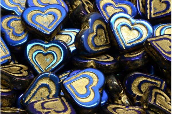 Heart In Heart Beads 14x16mm - Image 1