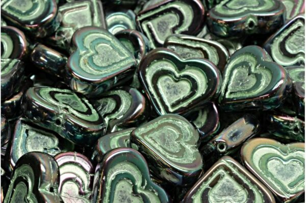 Heart In Heart Beads 14x16mm - Image 1