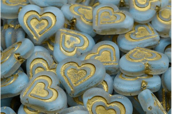 Heart In Heart Beads 14x16mm - Image 1