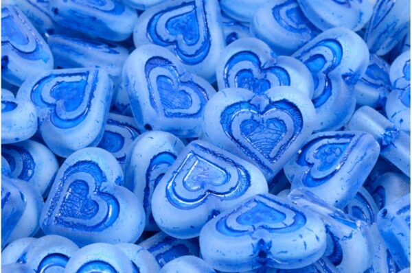 Heart In Heart Beads 14x16mm - Image 1