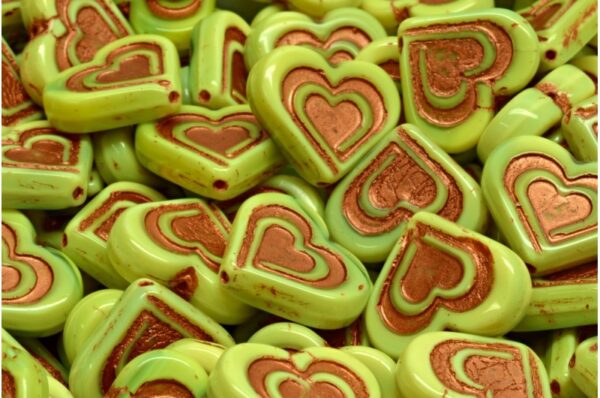 Heart In Heart Beads 14x16mm - Image 1