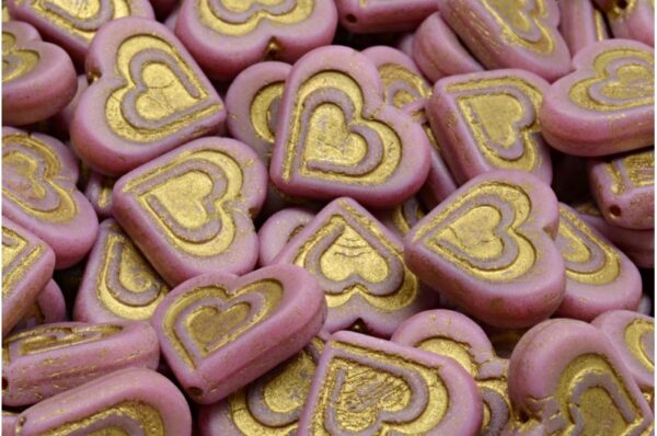 Heart In Heart Beads 14x16mm - Image 1