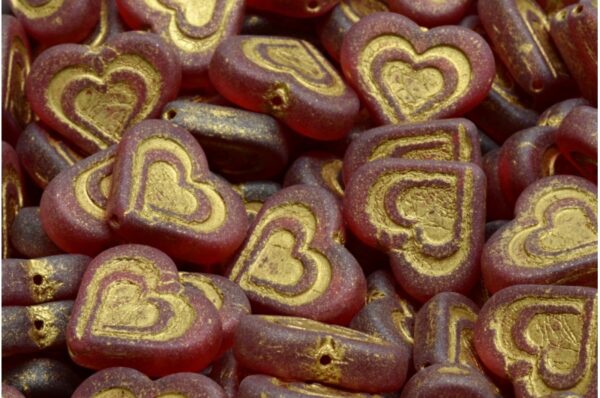 Heart In Heart Beads 14x16mm - Image 1