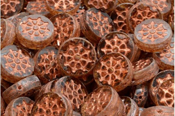 TCB Wheel Coin Beads 12x12mm - Image 1