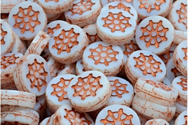 TCB Wheel Coin Beads 12x12mm - Image 1