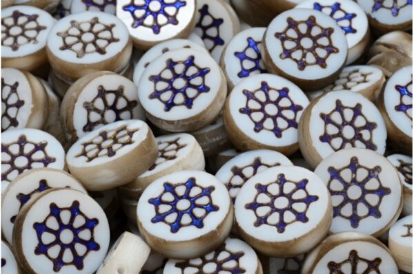 TCB Wheel Coin Beads 12x12mm - Image 1