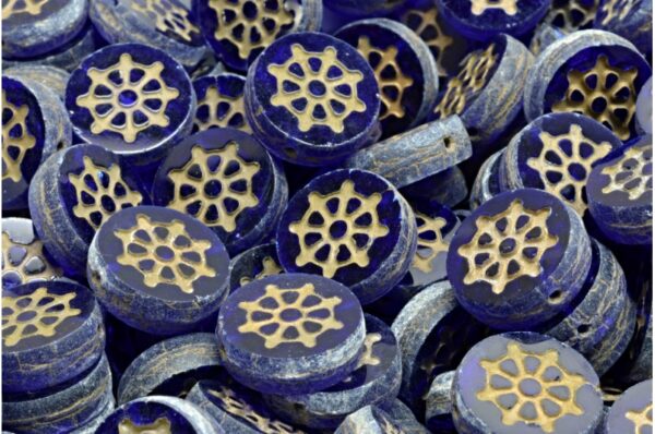 TCB Wheel Coin Beads 12x12mm - Image 1