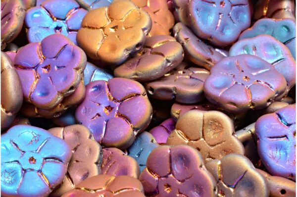 Primrose flower beads 15x15mm - Image 1