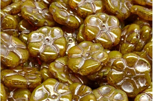 Primrose flower beads 15x15mm - Image 1