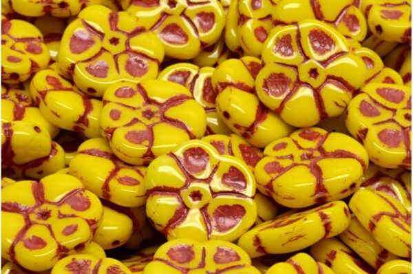 Primrose flower beads 15x15mm - Image 1