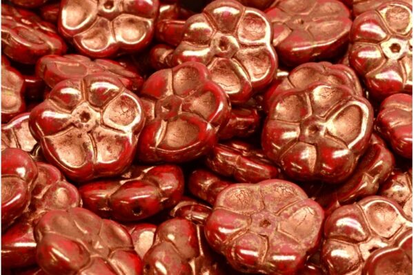 Primrose flower beads 15x15mm - Image 1