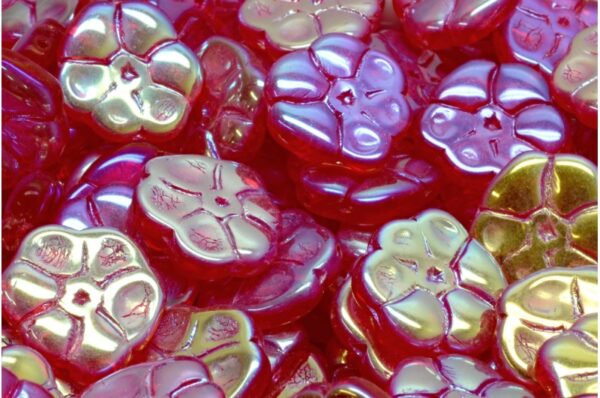 Primrose flower beads 15x15mm - Image 1