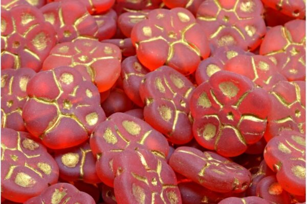Primrose flower beads 15x15mm - Image 1