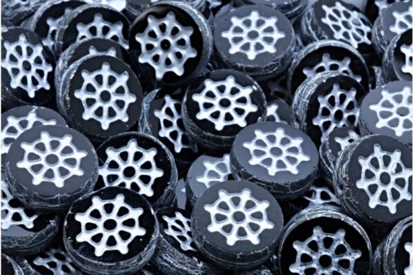 TCB Wheel Coin Beads 12x12mm - Image 1