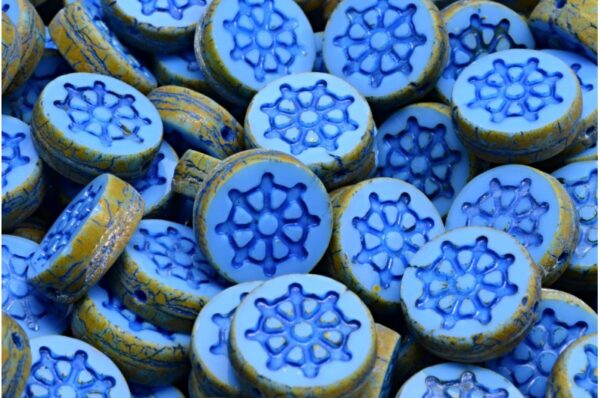 TCB Wheel Coin Beads 12x12mm - Image 1