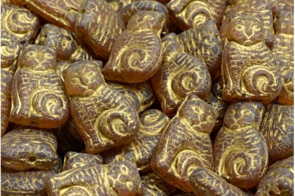 Cat beads 17x11mm - Image 1