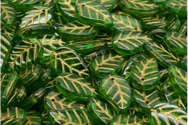 Elm Leaf Beads 14x9mm - Image 1