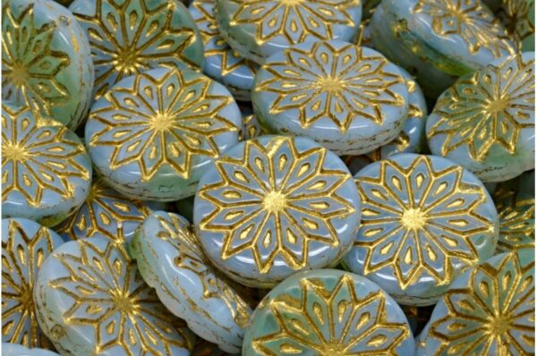 Origami Flower Beads 18x18mm - Image 1