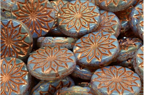 Origami Flower Beads 18x18mm - Image 1