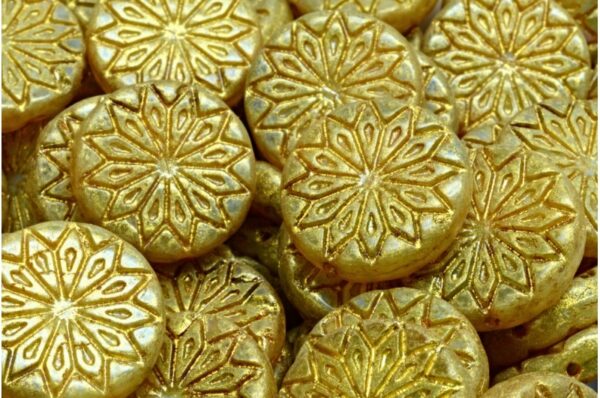 Origami Flower Beads 18x18mm - Image 1