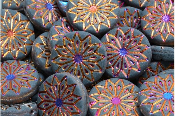 Origami Flower Beads 18x18mm - Image 1