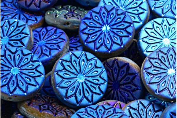 Origami Flower Beads 18x18mm - Image 1