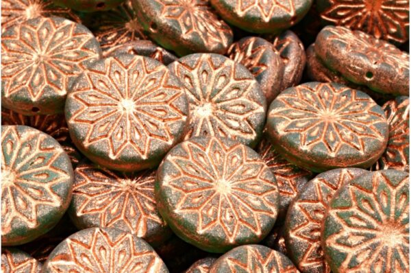 Origami Flower Beads 18x18mm - Image 1