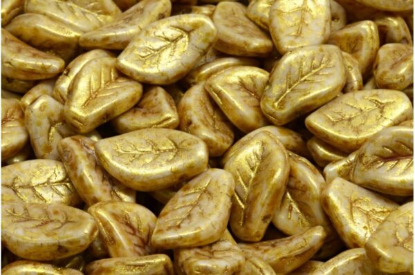 Wavy Leaf Beads 9x14mm - Image 1