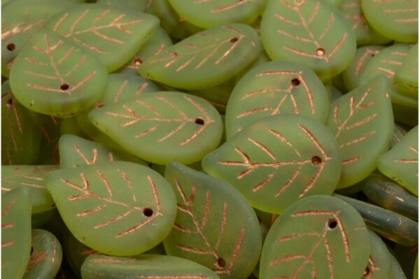 Apple Leaf Beads 18x13mm - Image 1