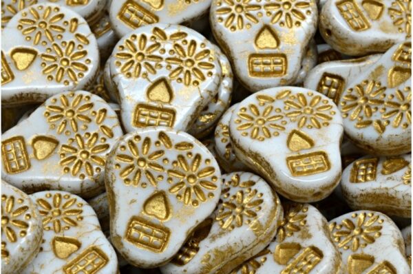 Sugar Skull Beads 20x16mm - Image 1