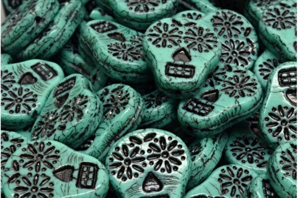 Sugar Skull Beads 20x16mm - Image 1