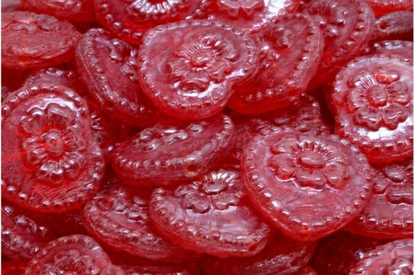 Heart Beads With Rose 17x17mm - Image 1