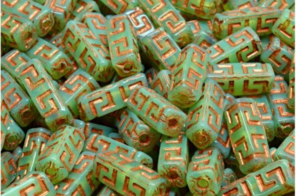 Celtic Block Beads 15x5mm Large hole - Image 1