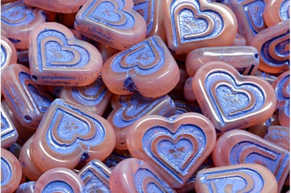 Heart In Heart Beads 14x16mm - Image 1