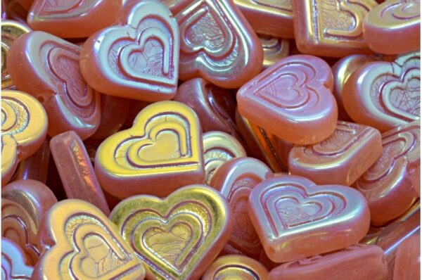 Heart In Heart Beads 14x16mm - Image 1