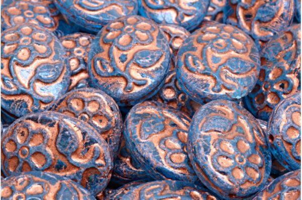 Oval With Flower Beads 21x16mm - Image 1