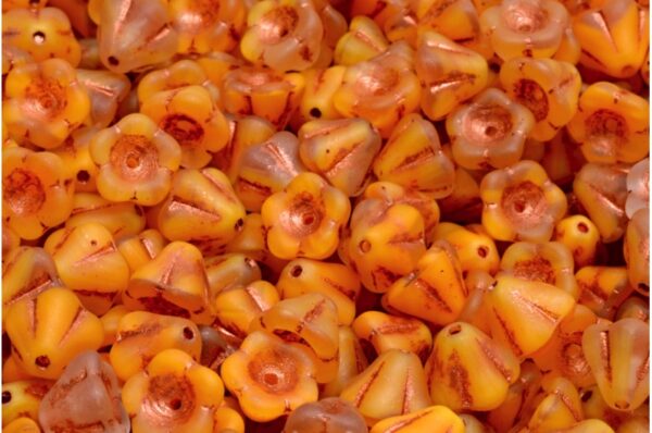 Bell Flower Beads 6x8mm - Image 1