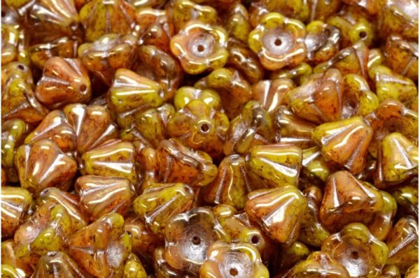 Bell Flower Beads 6x8mm - Image 1