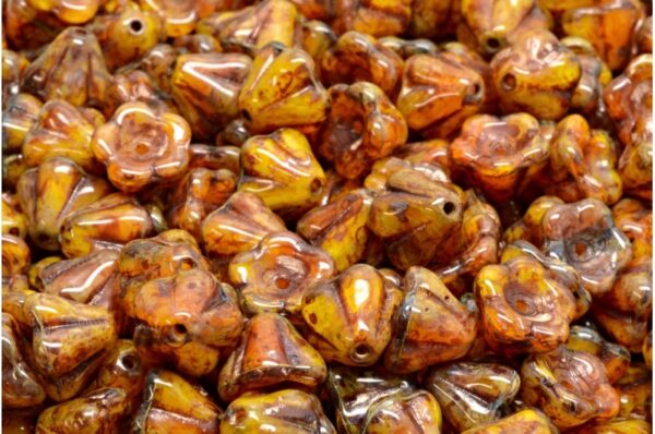 Bell Flower Beads 6x8mm - Image 1