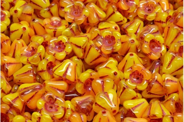 Bell Flower Beads 6x8mm - Image 1