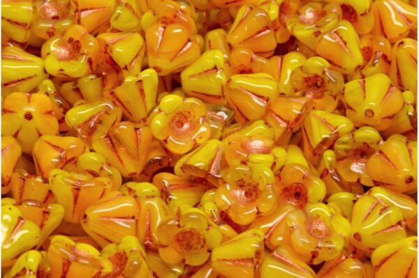 Bell Flower Beads 6x8mm - Image 1